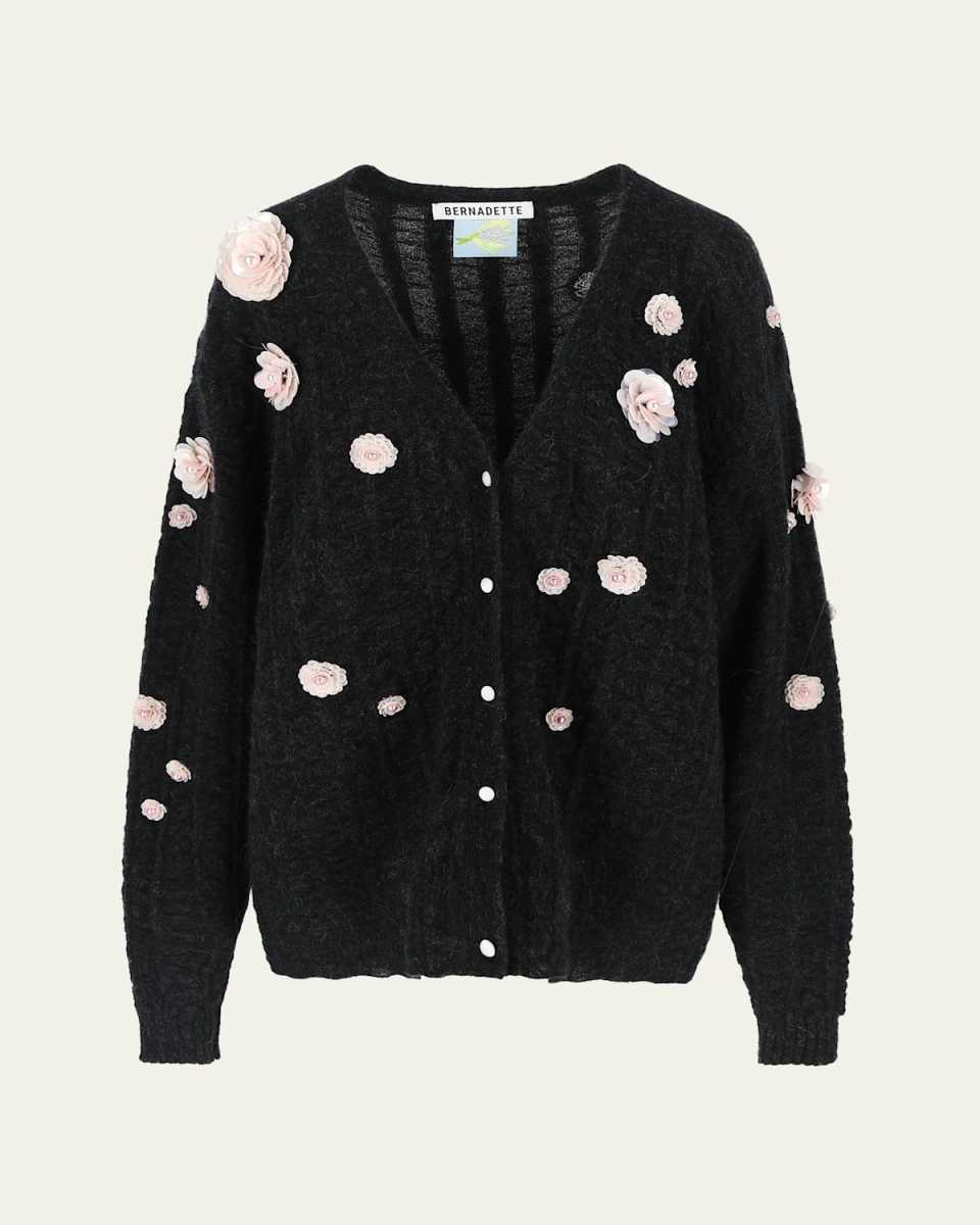 Cammie Embellished Alpaca Wool Cardigan